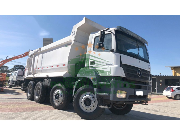 MERCEDES BENZ MB4144 2009 –8X4– CAÇAMBA PASTRE MEIA CANA 25M³ – 6 CC